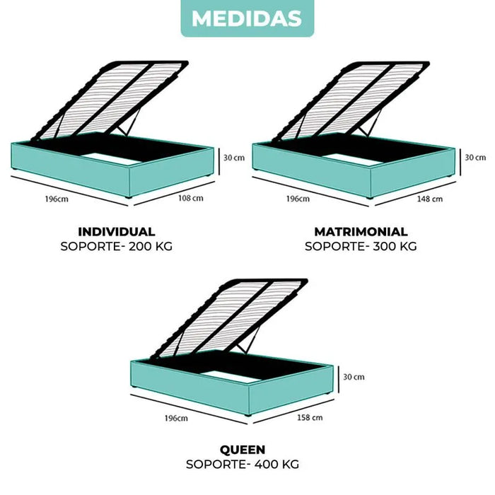 Base de Cama con almacenamiento Explorer