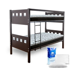 Litera Reyna Individual-Individual+ 2 Colchones Starlight + 2 pack Almohadas Peach Feel