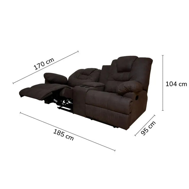 Sofá Love Reclinable Ferrara Atlas 2 Plazas Oxford
