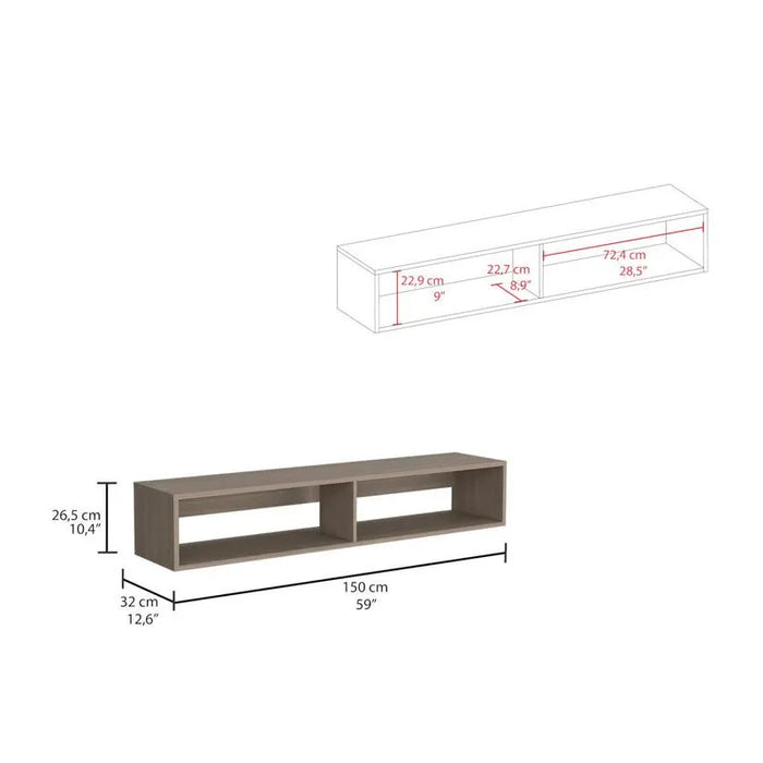 Mueble para TV 32" Flotante Bardolino 32"