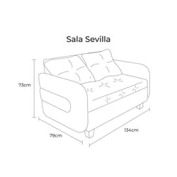 Love Seat Sevilla Gris
