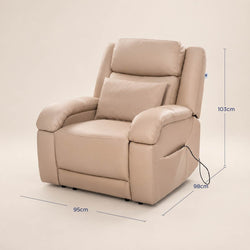 Reclinable Eléctrico Nago Con Masaje Spring Air Beige