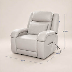 Reclinable Eléctrico Nago Con Masaje Spring Air Beige