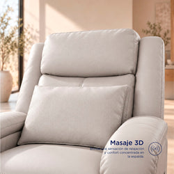Reclinable Eléctrico Nago Con Masaje Spring Air Beige