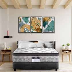 Colchón Portland + 2 Pack Almohada Basic Atlas + Protector Basic Atlas