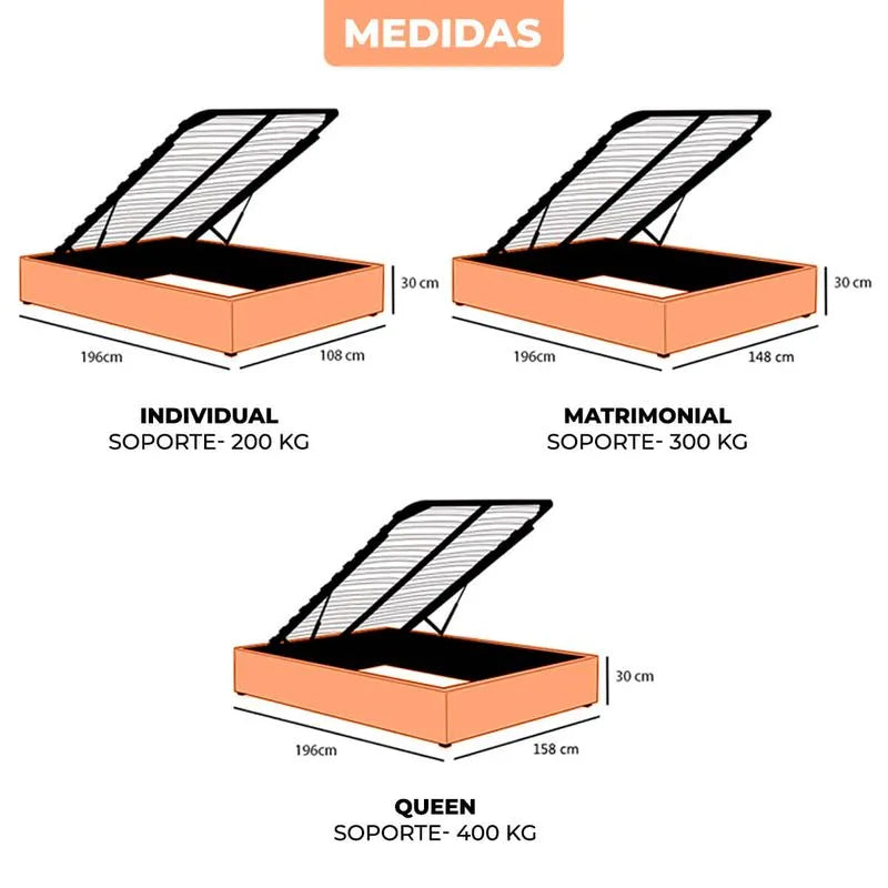 Base de Cama con almacenamiento Freedom