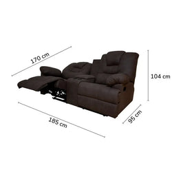 Sofá Love Reclinable Ferrara Atlas 2 Plazas Oxford