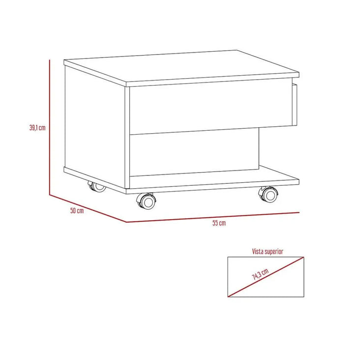 Mesa Auxiliar Luanda Blanco