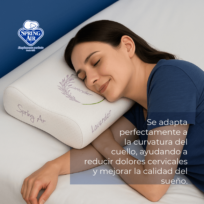 Almohada Cervi-Relax Spring Air Memory Foam Lavanda