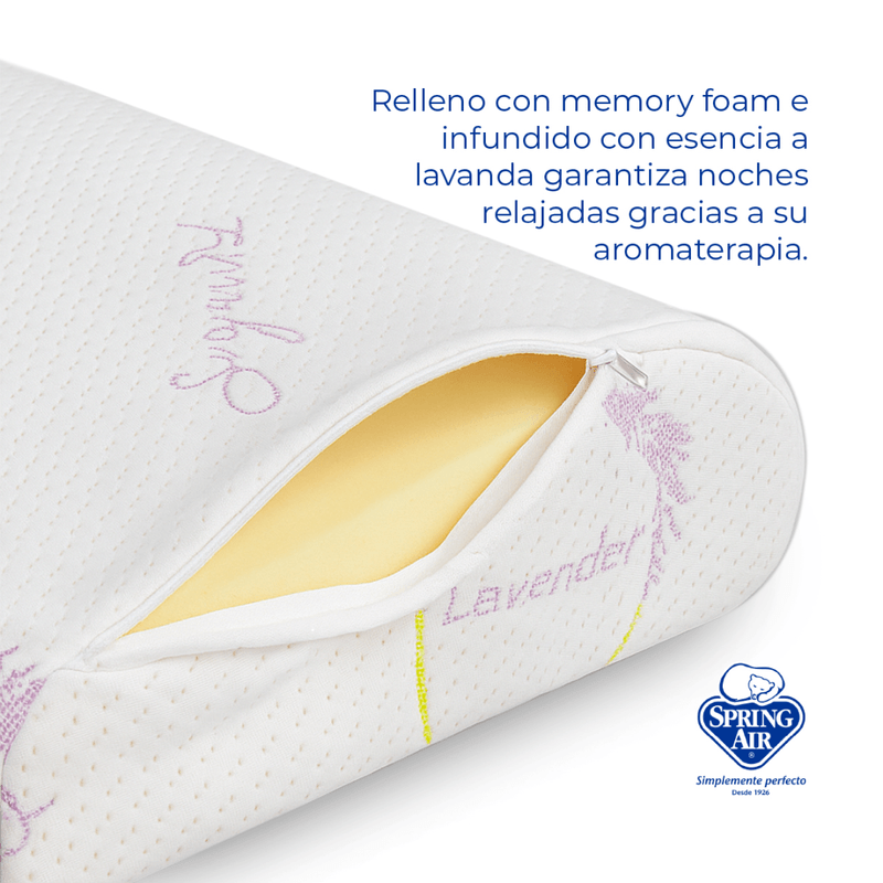 Almohada Cervi-Relax Spring Air Memory Foam Lavanda