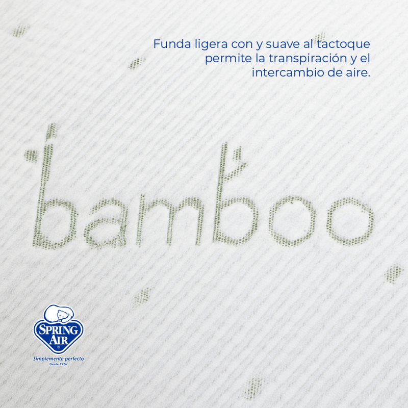 Almohada Ajustable Spring Air Memory Foam Cozy Bamboo