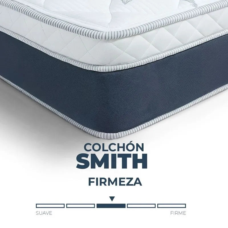 Colchon Smith + Almohada 2 Pack Essence Peach Feel + Protector De Colchon Essence Impermeable