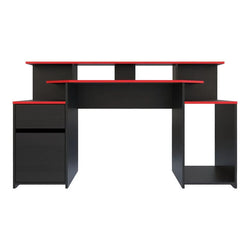 Escritorio Gamer Ares Rojo Negro