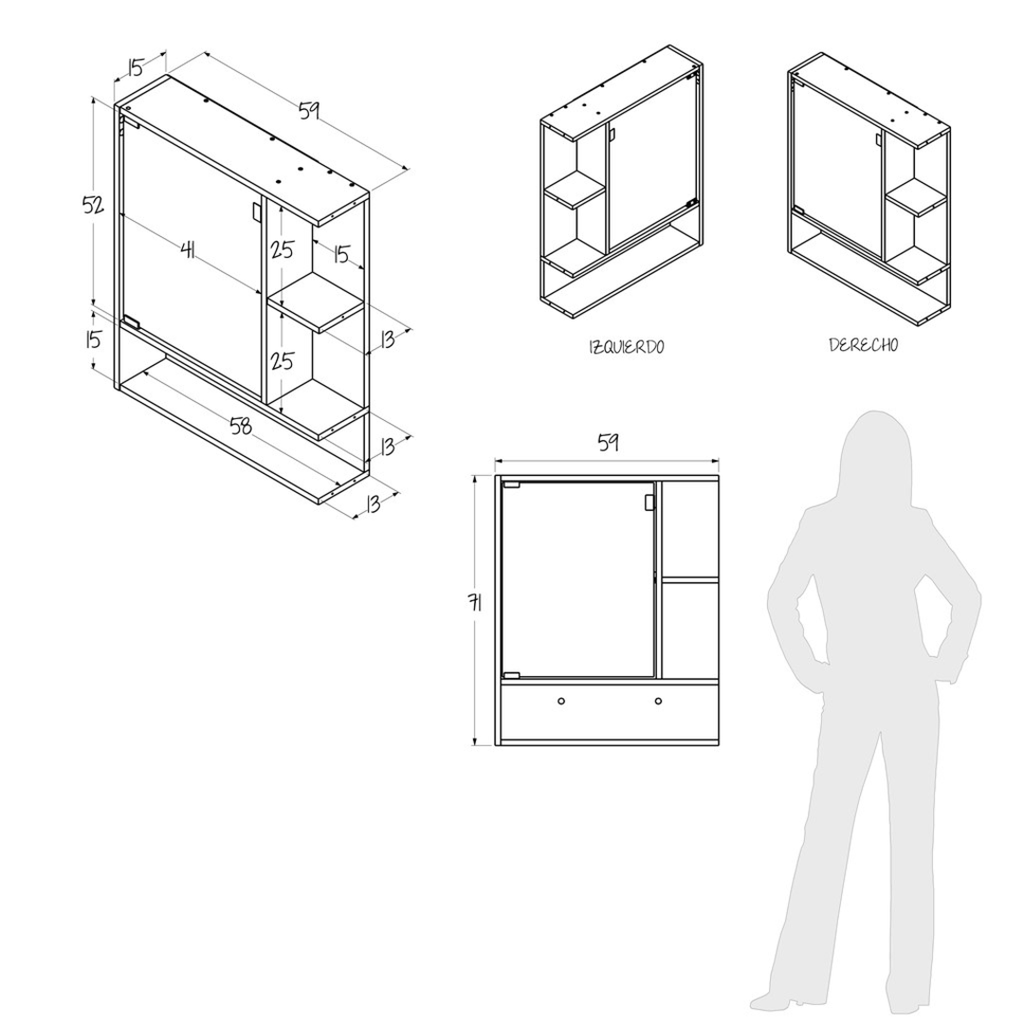 Gabinete Espejo Alba