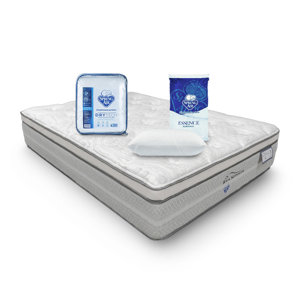Colchón Williams + Protector Dry Tech + Almohada Memory Foam Essence