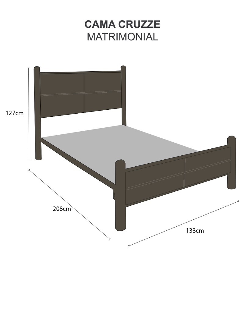 Cama Cruzze Matrimonial 8207
