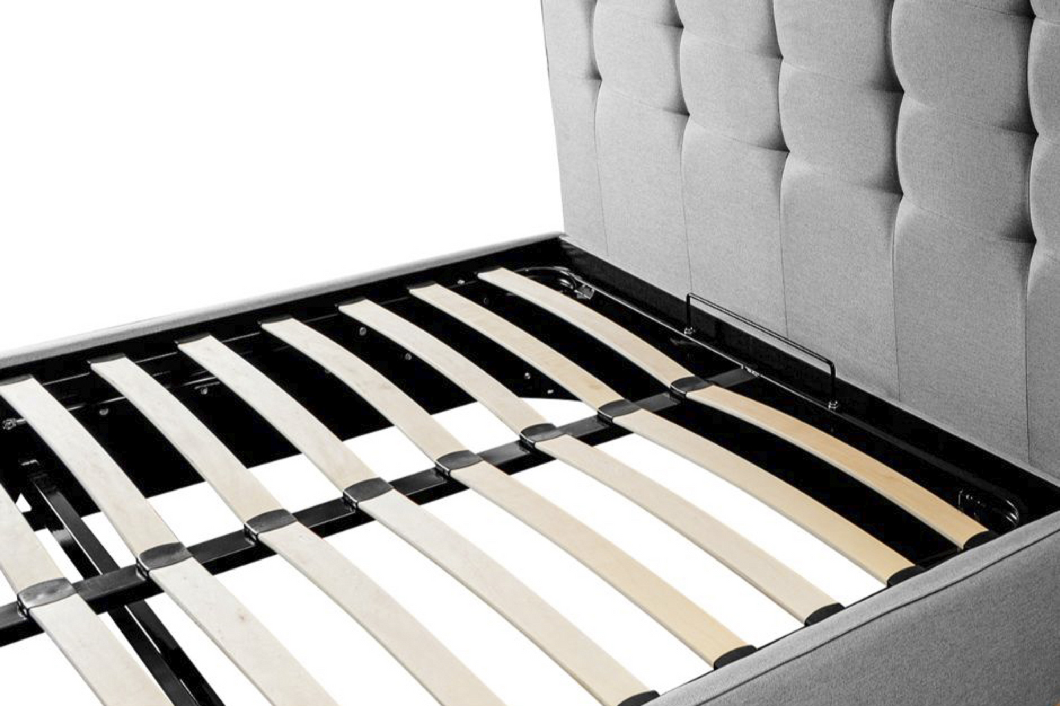 Base con almacenaje roomi gris — Colchones Atlas