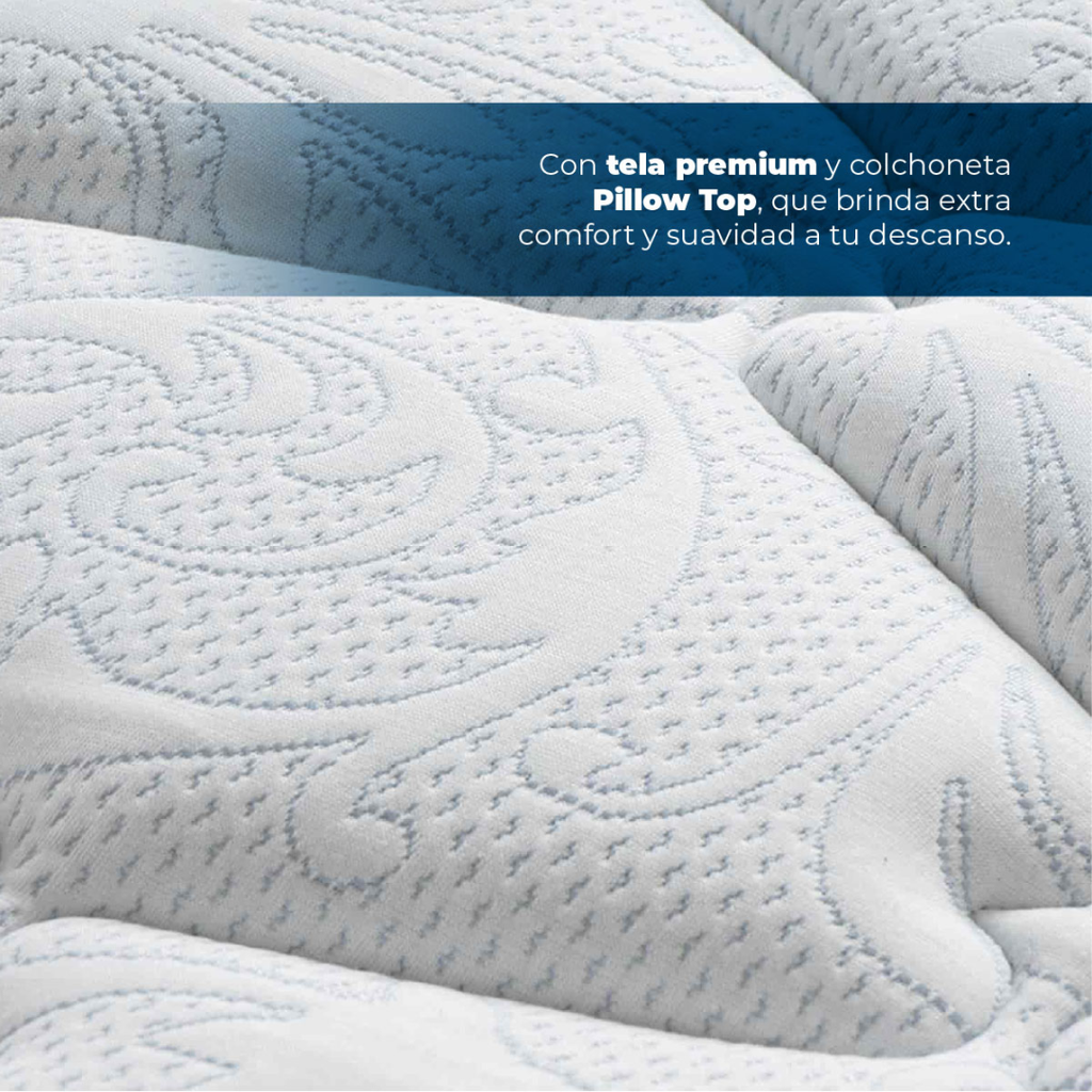 Colchón Cota + 2 Pack Almohadas Peach Feel + Sabanas + Protector Impermeable