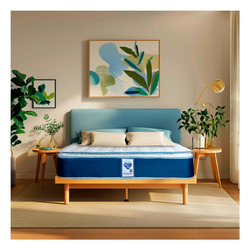 Colchón Cota + 2 Pack Almohadas Peach Feel + Sabanas + Protector Impermeable