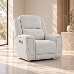 Sofá Reclinable Eléctrico Milo Spring Air Gris Plata