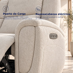 Sofá Reclinable Eléctrico Milo Spring Air Arena