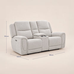 Sofá Reclinable Eléctrico Milo Spring Air Gris Plata