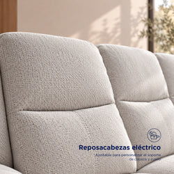 Sofá Reclinable Eléctrico Milo Spring Air Gris Plata