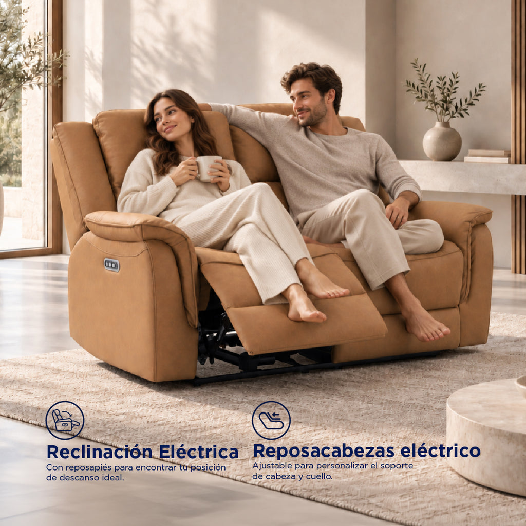 Sillón Reclinable Eléctrico Sedona Spring Air Café