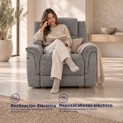 Sofá Reclinable Eléctrico Sedona Spring Air Gris