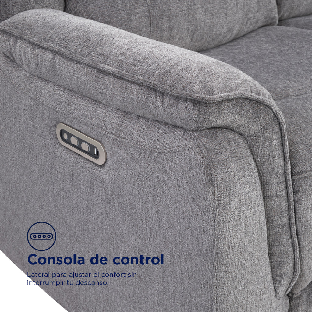 Sofá Reclinable Eléctrico Sedona Spring Air Gris