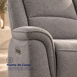 Sofá Reclinable Eléctrico Sedona Spring Air Gris