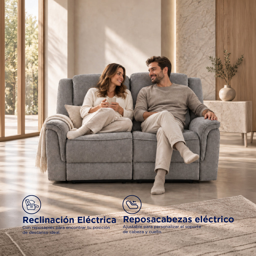 Sofá Reclinable Eléctrico Sedona Spring Air Gris