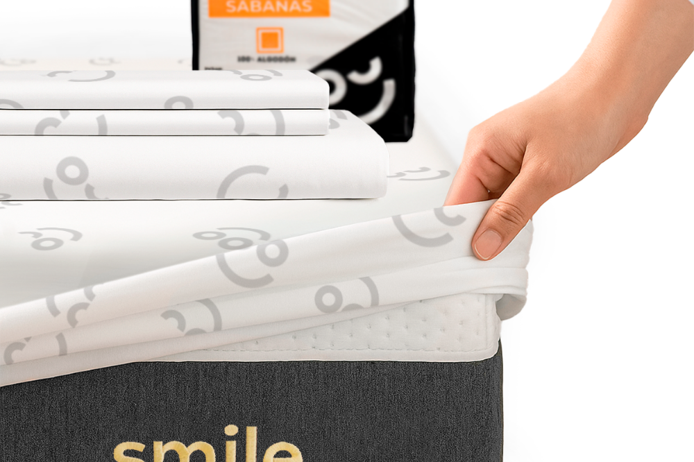 Colchón roomi smile + Juego de sabanas roomi algodón