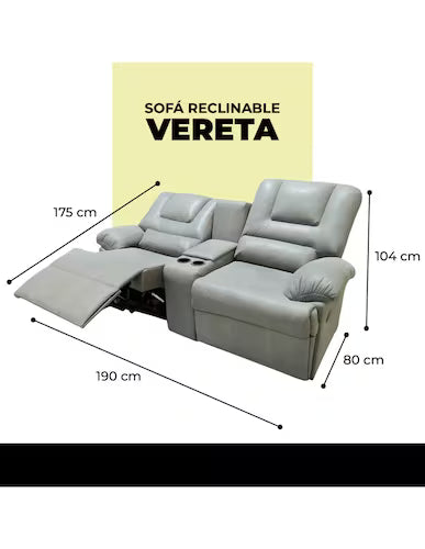Sofá Reclinable Vereta Gris